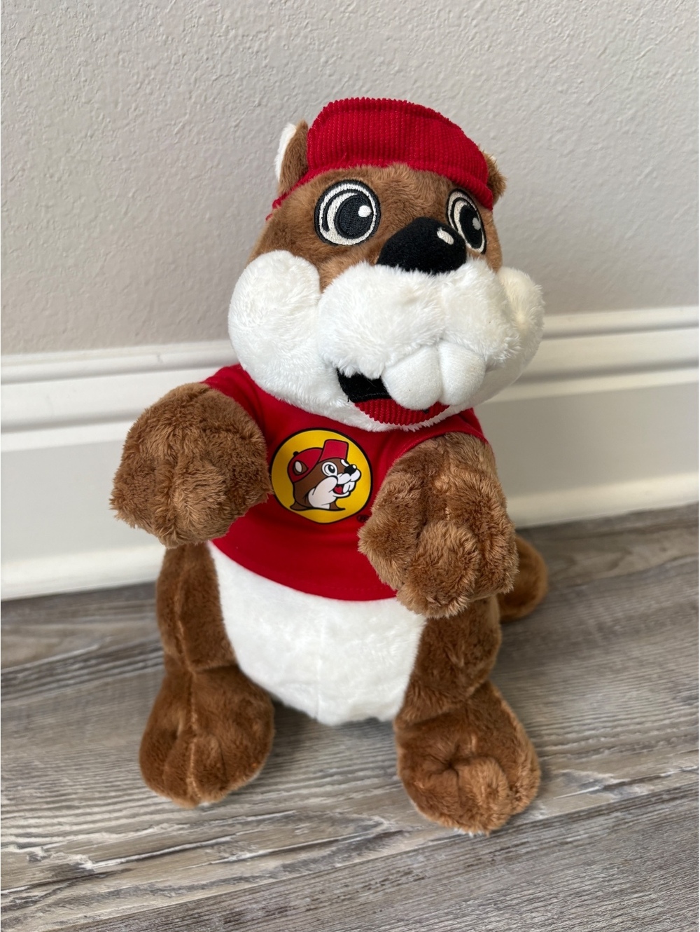 Buc-ee’s Beaver Plush 12” Stuffed Animal Removable Red Shirt